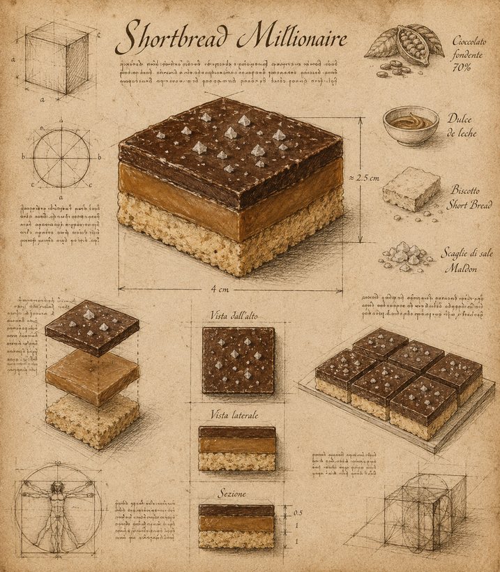 Shortbread Millionaire: biscotto, dulce de leche e cioccolato fondente