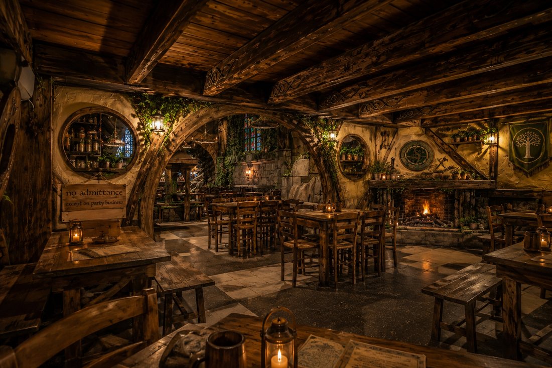 La Taverna della Contea: archi tondi, travi di legno e camino acceso